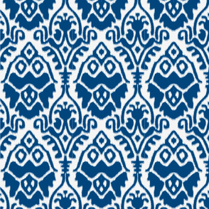 Navy and White Ikat