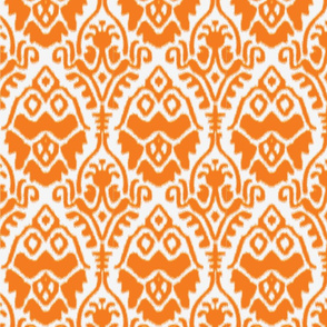 Orange and White Ikat