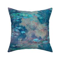 Claude Monet  Water Lilies in mixed blue