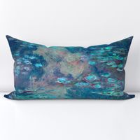 Claude Monet  Water Lilies in mixed blue