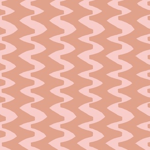 Volcano stripe - terracotta and pink