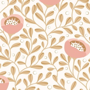 Dusty Pink Modern Floral