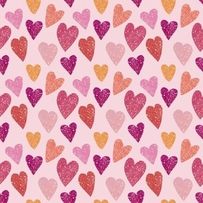  Hearts on pink