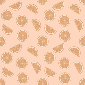 Summertime Sliced Oranges - Blush Rose 9x9