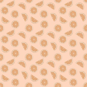 Summertime Sliced Oranges - Blush Rose - 6x6
