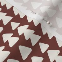 Medium Geometric Triangle Trees in Maroon Red