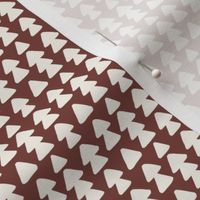 Small Geometric Triangle Trees in Maroon Red