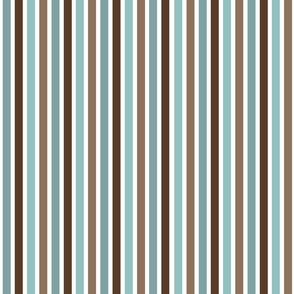 Vertical Lines Boho White Blue Brown Geometric Stripes