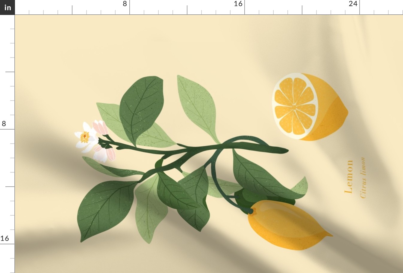 Botanical Lemon Tea Towel