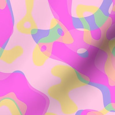 Colorful Psychedelic Squiggly Camouflage Pattern