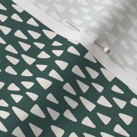 Small Geometric Triangle Shapes in Green