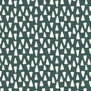 Small Geometric Triangle Shapes in Green