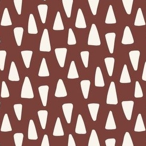 Medium Geometric Triangle Shapes in Maroon Red