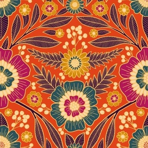 Colorful Boho Floral Pattern