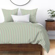 Mint Holiday Stripe - Small Scale