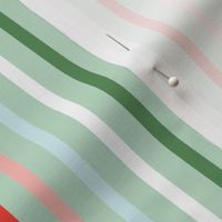 Mint Holiday Stripe - Medium Scale