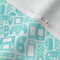  Video Game Controllers in Teal 1/2 Size