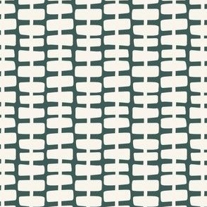 Small Stacked Block Stripes in Green