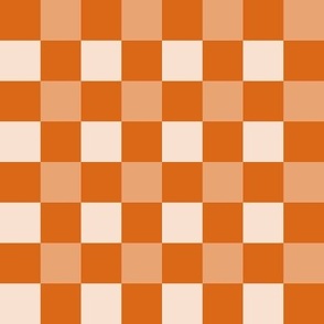 Orange Gingham Plaid