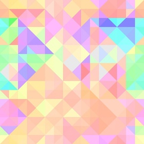 Colorful Pastel Funky Retro Boho Geometric Abstract Pattern