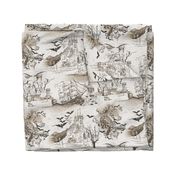 TOILE DRACULA - VINTAGE SEPIA - V2 - VERY DETAILED