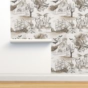 TOILE DRACULA - VINTAGE SEPIA - V2 - VERY DETAILED