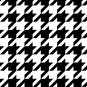 The Houndstooth Check - Black and White ~ three quarter inch check _ Copyright 2021 Peacoquette