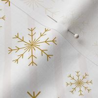 Gold Snowflakes on stripe background