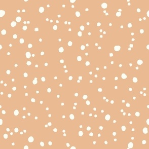 Peach and Cream Polka Dots