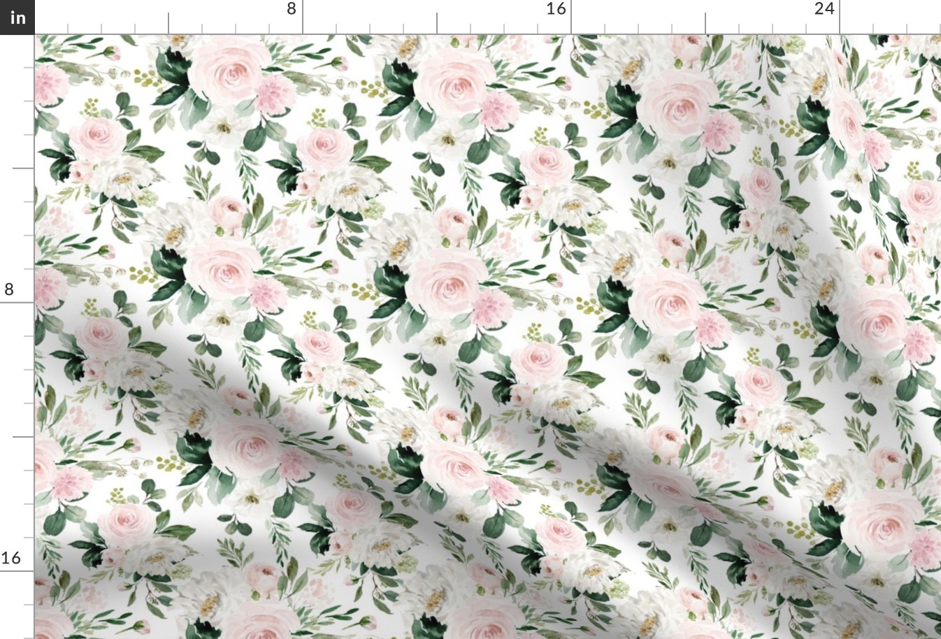 karolina floral - baby pink small scale