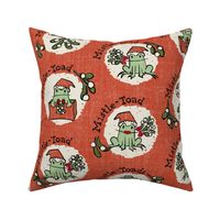Mistle Toad Mistletoe Holiday Christmas Red Large Scalle