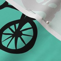 BikeBoyTurquoiseBackground