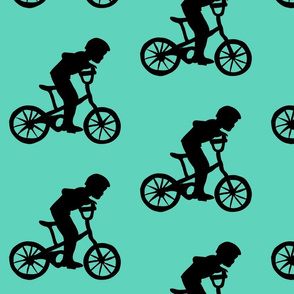 BikeBoyTurquoiseBackground