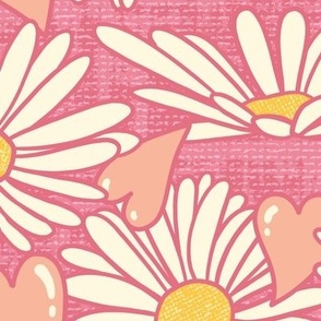 Daisy Love on Pink (Extra Large Scale)