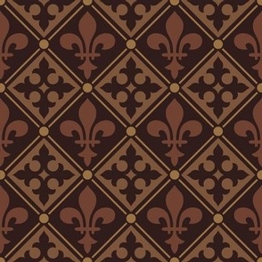 Fleur Checkerboard in Brown