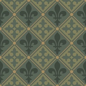 Fleur Checkerboard in Green