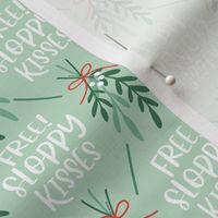 Mistletoe Dog Kisses - Mint, Large Scale
