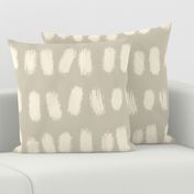 Sketchy Dots - Ivory on Gray (large scale)