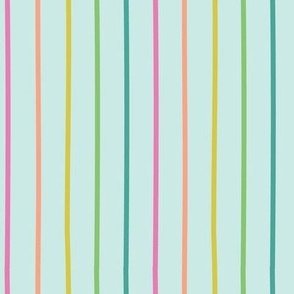 Rainbow Stripe - Bright, Medium Scale