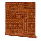 Tapa of Oceania-red dirt and tangerine png