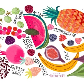 tea towel fruit chart