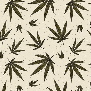 #211 Cannabis leaves