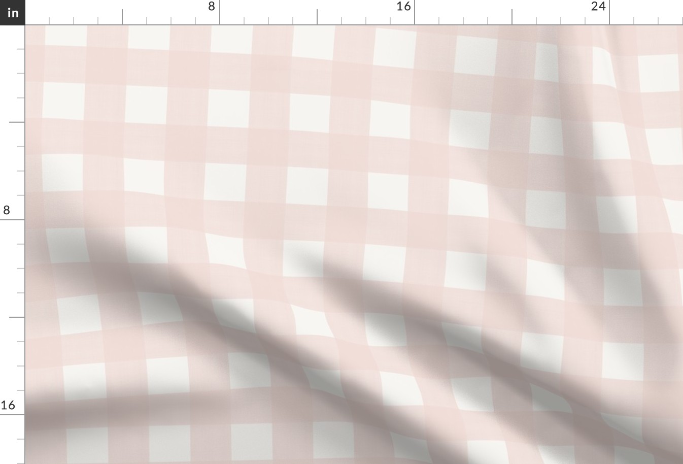 1.5" Blush on Cream Cross Hatch Plaid