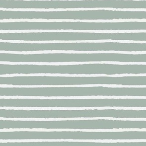 Stripes / small scale / sage simple minimal organic stripes