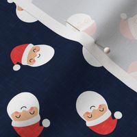 Cute Santa on navy - LAD21