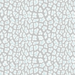 Aqua leopard on grey