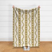 Large Sepia on Cream Charlie Stripe