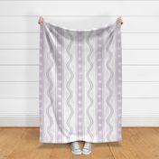 Large Lilac on White Charlie Stripe
