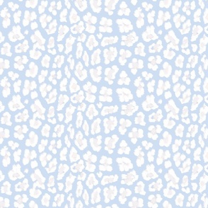 Blue and beige leopard animal print