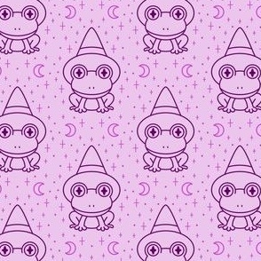 Witch Frog Purple on Lavender